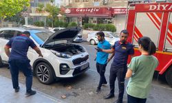 Diyarbakır'da Kedinin Motor Macerası: İtfaiye Kurtardı