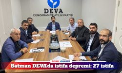 Batman DEVA Partisinde il başkanı 1 ilçe başkanı ve 25 üye istifa etti