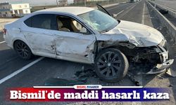 Bismil’de maddi hasarlı kaza: Otomobil ve kamyon çarpıştı