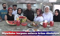 Diyarbakır karpuzundan yemek, tatlı, pekmez, salata, şerbet ve içecek yapıyorlar