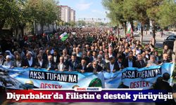 Diyarbakır'da binlerce kişi Filistin için yürüdü