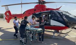 8 Aylık Berfin Bebek, ambulans helikopter ile Diyarbakır'a nakledildi