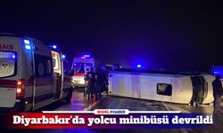 Diyarbakır'da yolcu minibüsü devrildi: 14 yaralı