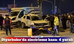 Diyarbakır'da zincirleme trafik kazası: 4 yaralı