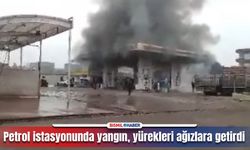 Bismil’de petrol istasyonunda korkutan yangın