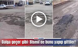 Bismil’de bir garip yol çalışması: Birini yapıp gittiler!