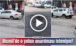 Bismil’de yolda oluşan çukur sürücülere zor anlar yaşatıyor