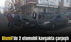 Bismil’de trafik kazası: 2 otomobil kavşakta çarpıştı