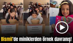 Bismil’de anaokulu öğrencilerinden örnek davranış