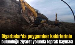 Diyarbakır'da ziyaret yolunda toprak kayması