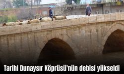 Mardin’de yağışların ardından Zergan Deresi taştı, tarihi köprünün debisi yükseldi