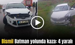 Bismil Batman yolunda 2 otomobil çarpıştı: 4 yaralı