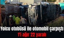 Malatya’da yolcu otobüsü ile otomobil çarpıştı: 1'i ağır 22 yaralı