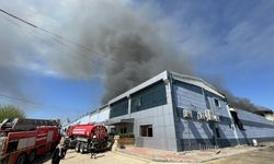 Şanlıurfa'da tekstil fabrikası alev alev yandı