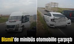 Bismil’de yolcu minibüsü otomobille çarpıştı