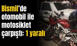 Bismil’de motosiklet otomobile çarptı: 1 yaralı