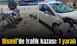 Bismil’de motosiklet ile hafif ticari araç çarpıştı: 1 yaralı