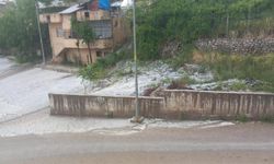 Sağanak yağış 5 dakikada Şırnak-Cizre yolunu trafiğe kapattı