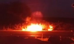 Şanlıurfa'da kaza yapan otomobil alev alev yandı: 1 yaralı