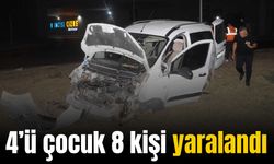 Refüje çıkan hafif ticari araçtaki 8 kişi yaralandı