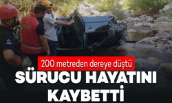 200 Metre Uçurumdan Dereye Düşen Araçta: Sürücü Hayatını Kaybetti!