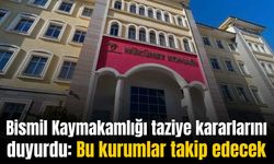 Bismil Kaymakamlığı’ndan taziye yerleri duyurusu