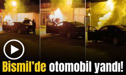 Bismil’de park halindeki otomobil yandı