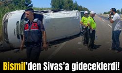 Bismil’den Sivas’a mevsimlik iş için yola çıkan ailenin minibüsü devrildi: 7 yaralı