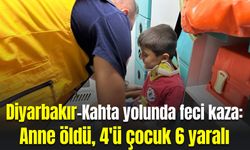 Diyarbakır-Kahta yolunda feci kaza: Anne öldü, 4'ü çocuk 6 yaralı