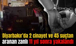 Diyarbakır’da 2 cinayet ve 45 suçtan aranan zanlı 11 yıl sonra yakalandı