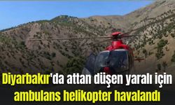 Diyarbakır'da attan düşen kişi için ambulans helikopter havalandı