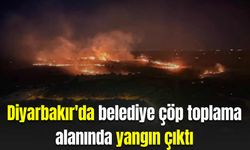 Diyarbakır'da belediye çöp toplama alanında yangın çıktı