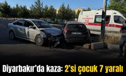 Diyarbakır’da trafik kazası: 2’si çocuk 7 yaralı