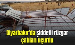 Diyarbakır'da şiddetli rüzgar çatıları uçurdu