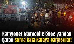 Bismil’de tüp yüklü kamyonet ile otomobil çarpıştı