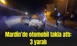 Mardin’de otomobil takla attı: 3 yaralı