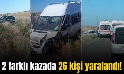 Mevsimlik işçileri taşıyan minibüs kaza yaptı: 22 yaralı