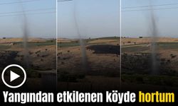 Diyarbakır'da yangından etkilenen köyde hortum oluştu