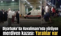 Diyarbakır’da Havalimanı'nda yürüyen merdiven kazası: Yaralılar var