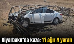 Diyarbakır'da pikniğe giden araçtakiler kaza yaptı: 1'i ağır 4 yaralı