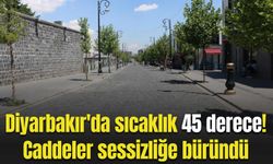 Diyarbakır'da sıcaklık 45 derece! Caddeler sessizliğe büründü