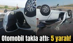 Diyarbakır Bismil yolunda otomobil takla attı: 5 yaralı