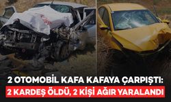 2 otomobil kafa kafaya çarpıştı: 2 kardeş öldü, 2 kişi ağır yaralandı