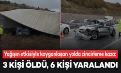 2 TIR, yolcu otobüsü, 5 otomobil ve polis aracı zincirleme kazaya karıştı: 3 ölü, 6 yaralı