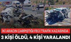 2 aracın çarpıştığı feci kazada 3 kişi öldü, 4 kişi yaralandı