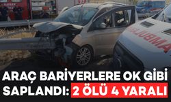 Araç bariyerlere ok gibi saplandı: 2 ölü 4 yaralı