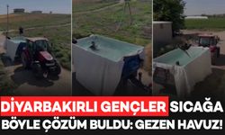 Diyarbakırlı gençler sıcağa böyle çözüm buldu: gezen havuz!