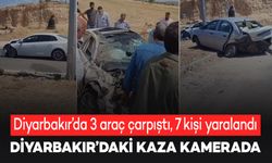 Diyarbakır’da 3 araç çarpıştı, 7 kişi yaralandı