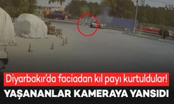 Diyarbakır’da 4 kişilik aile, yanan otomobilden son anda kurtuldu