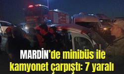 Mardin’de minibüs ile kamyonet çarpıştı: 7 yaralı